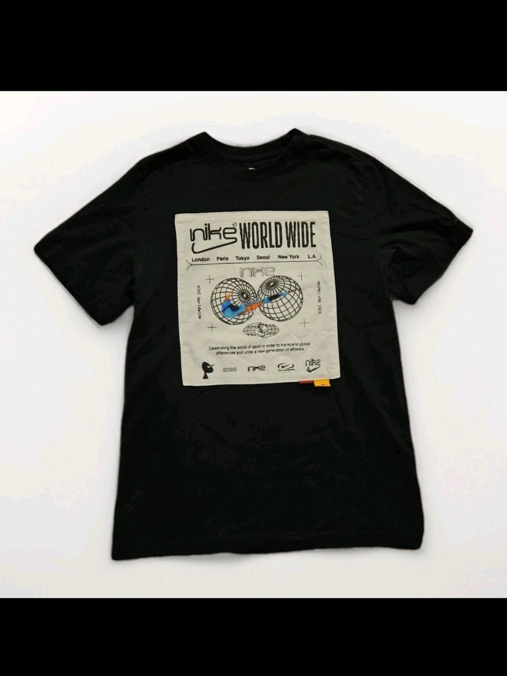 NIKE SPORTSWEAR "Worldwide Generation Tee" MEN'S Size Medium BLACK T-SHIRT